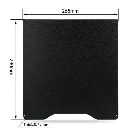 Double sided Pei Powder coated Printing Plate For Creality Hi  (265*280mm) / صفيحة طباعة