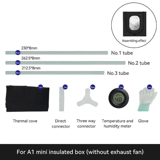 Enclosure for Bamboo A1mini without exhaust fan / حاوية الطابعة