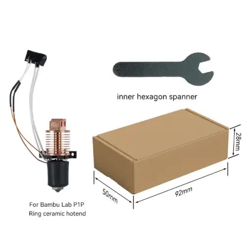 Ring Ceramic Hotend for Bambu Lab P1P / هوت إند سيراميكي حلقي لـ Bambu P1P