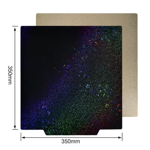 Double Sided Hotbed sticker (pei +Shining Star) without magnetic base  350*350mm / ملصق سرير ساخن سرير ساخن قاعدة مغناطيسية
