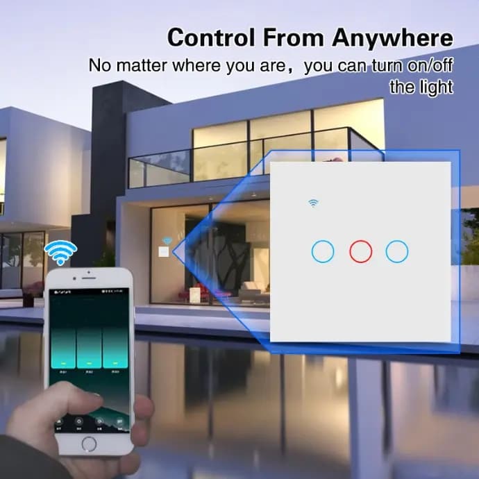 Smart Light Switch — 4 Gang / مفتاح إضاءة ذكي 4 سوج